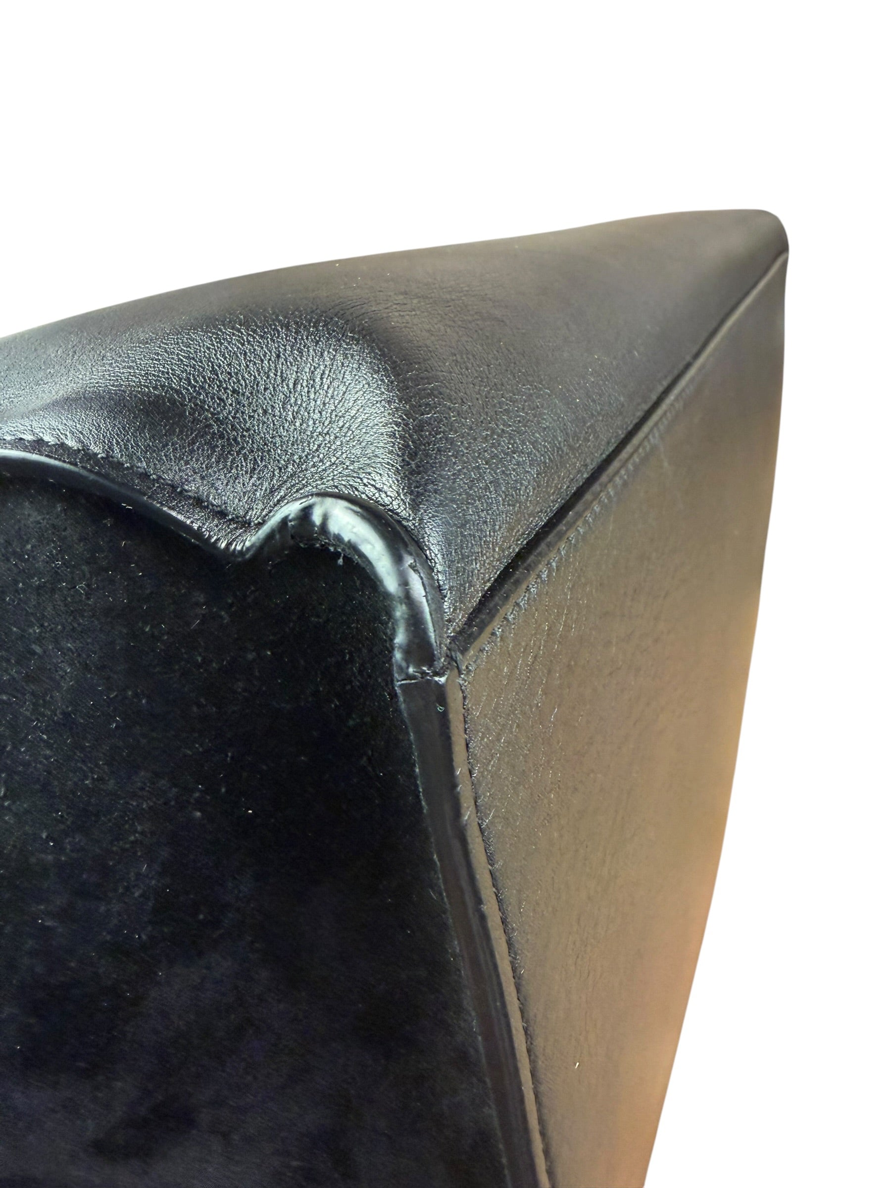 Celine Black Croc- Embossed Leather Trapeze Handbag