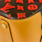 Louis Vuitton Red Tuffetage Cube Monogram Deauville