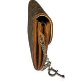 Christian Dior Brown Trotter Romantique Heart Long Wallet On Chain