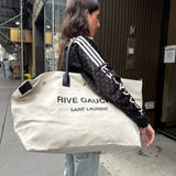 Saint Laurent Rive Gauche Canvas Tote Bag