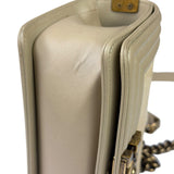 Chanel Beige Leather Boy Stingray Flap Bag 2013
