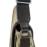 Gucci GG Canvas Print Flap Messenger Bag