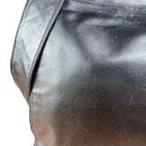 Chanel Vintage Black Leather Flap Crossbody Messenger Bag 1997