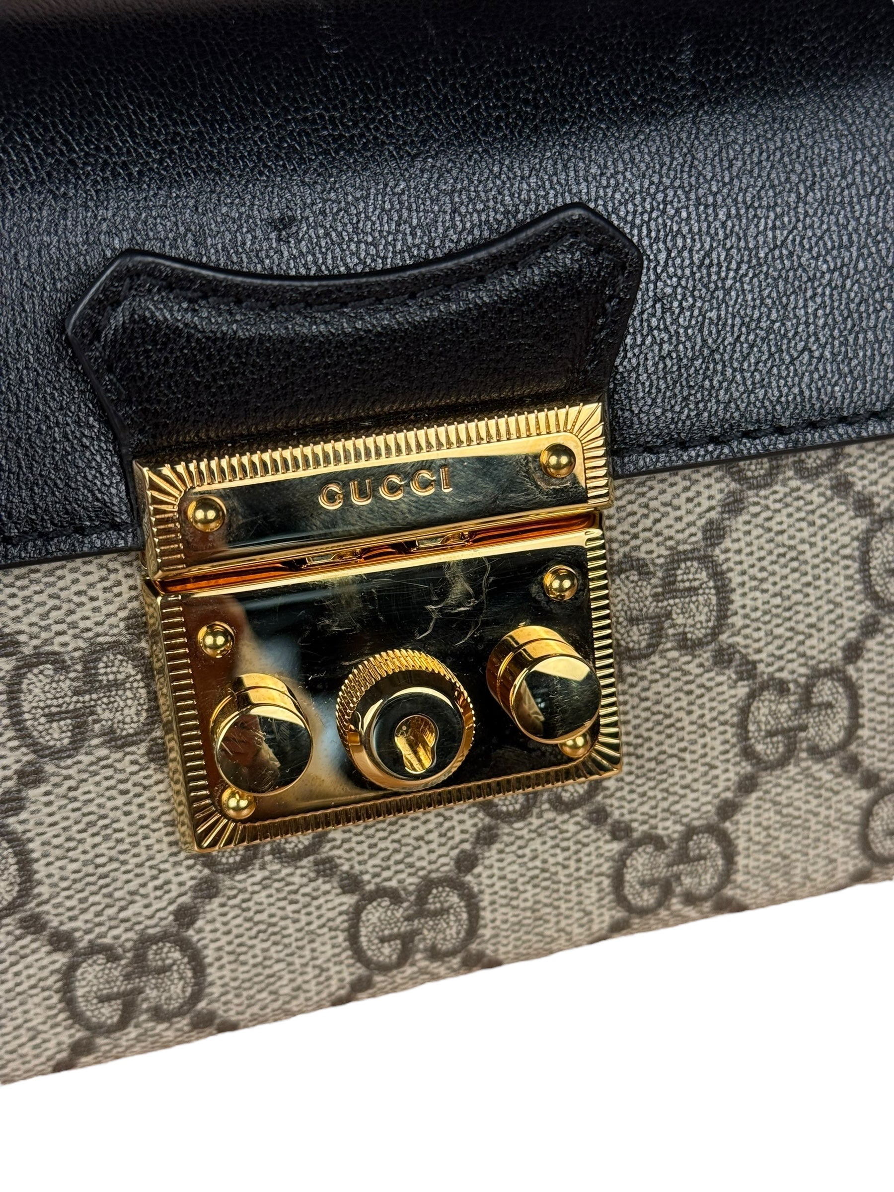 Gucci Crossbody GG Supreme Padlock Mini