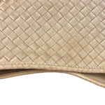 Bottega Veneta Butter Yellow Satin Intrecciato Shoulder Bag