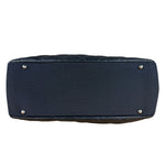 Chanel Navy Quilted Leather Lido Chain Shoulder Tote 2009