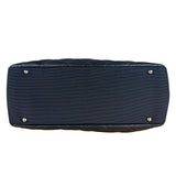 Chanel Navy Quilted Leather Lido Chain Shoulder Tote 2009