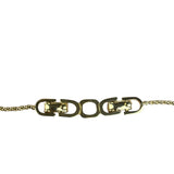 Christian Dior Black Enamel & Pave Rhinestone Crescent Chocker Necklace