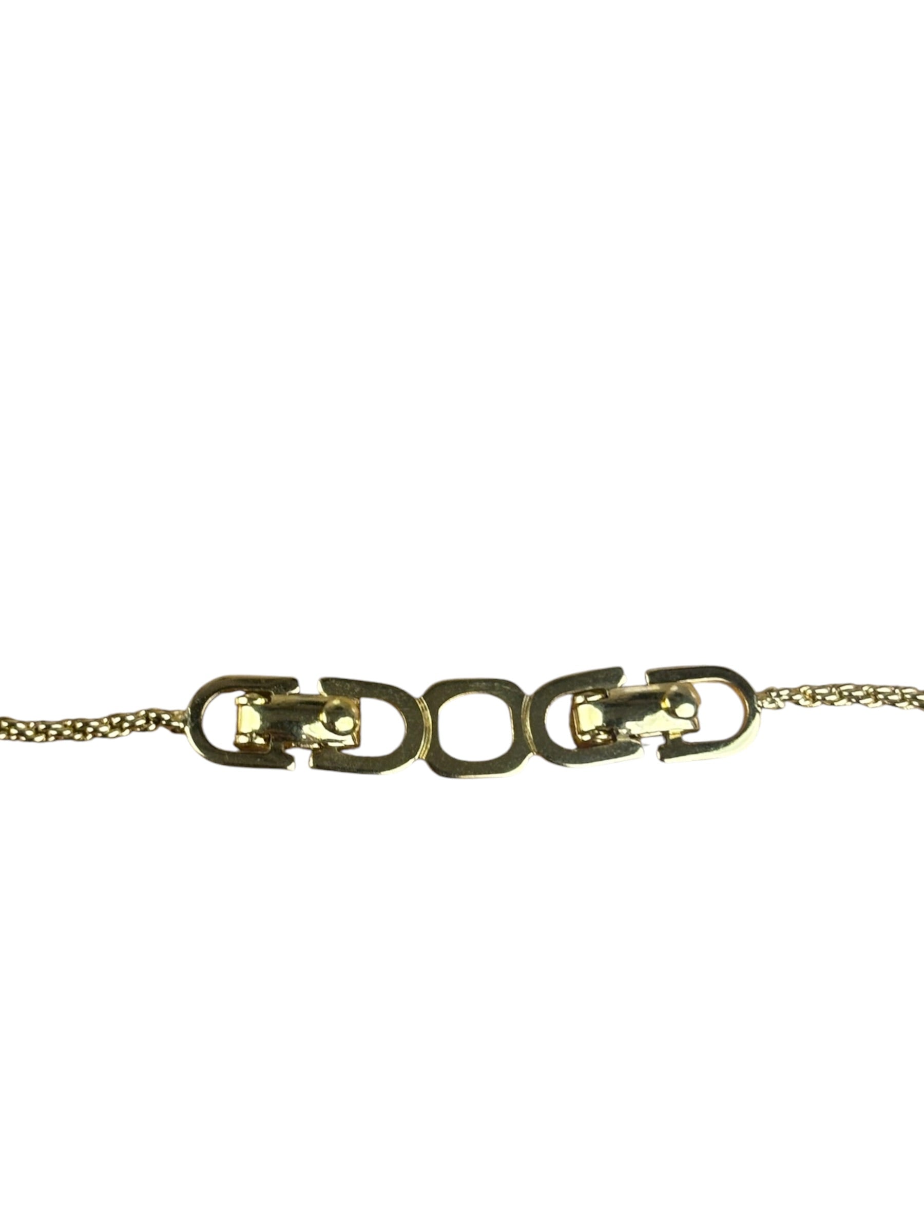 Christian Dior Black Enamel & Pave Rhinestone Crescent Chocker Necklace