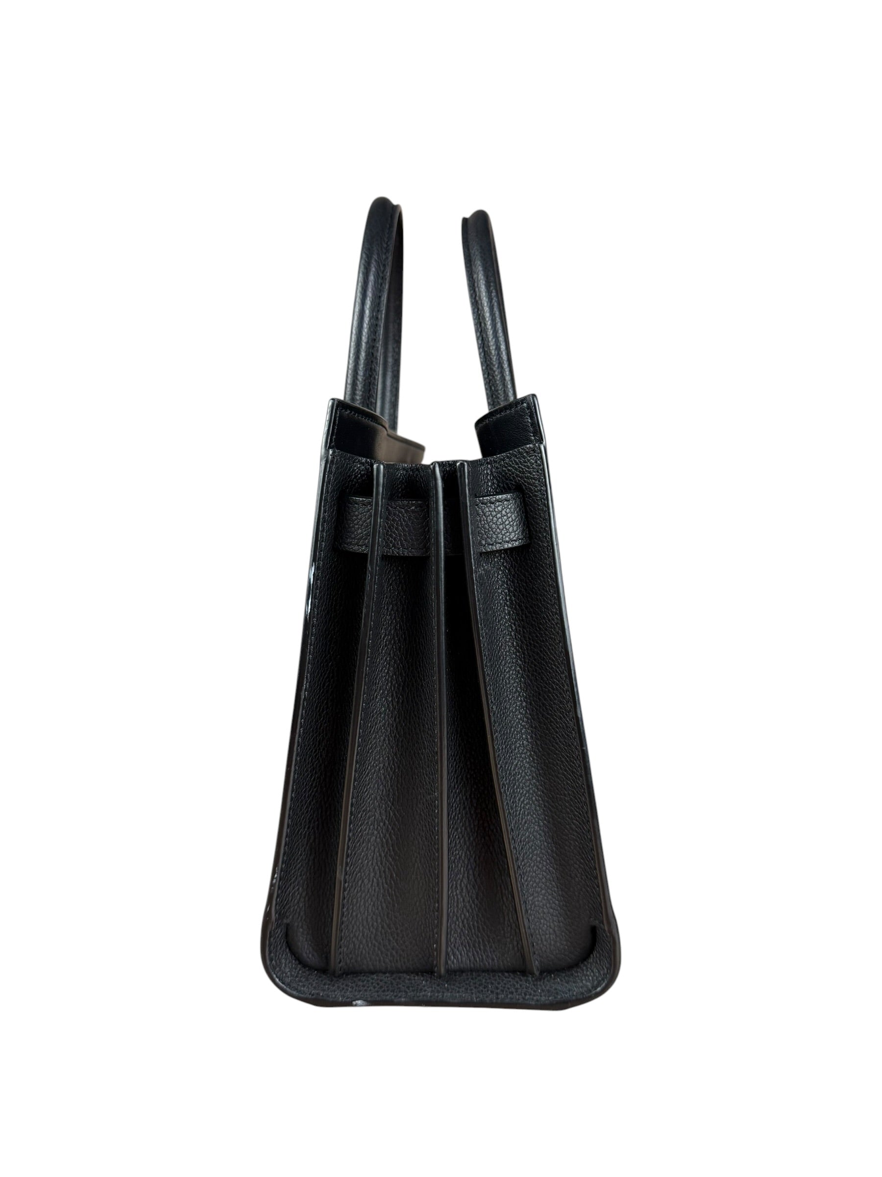 Saint Laurent Sac de Jour Baby 2Way Black Grained Leather