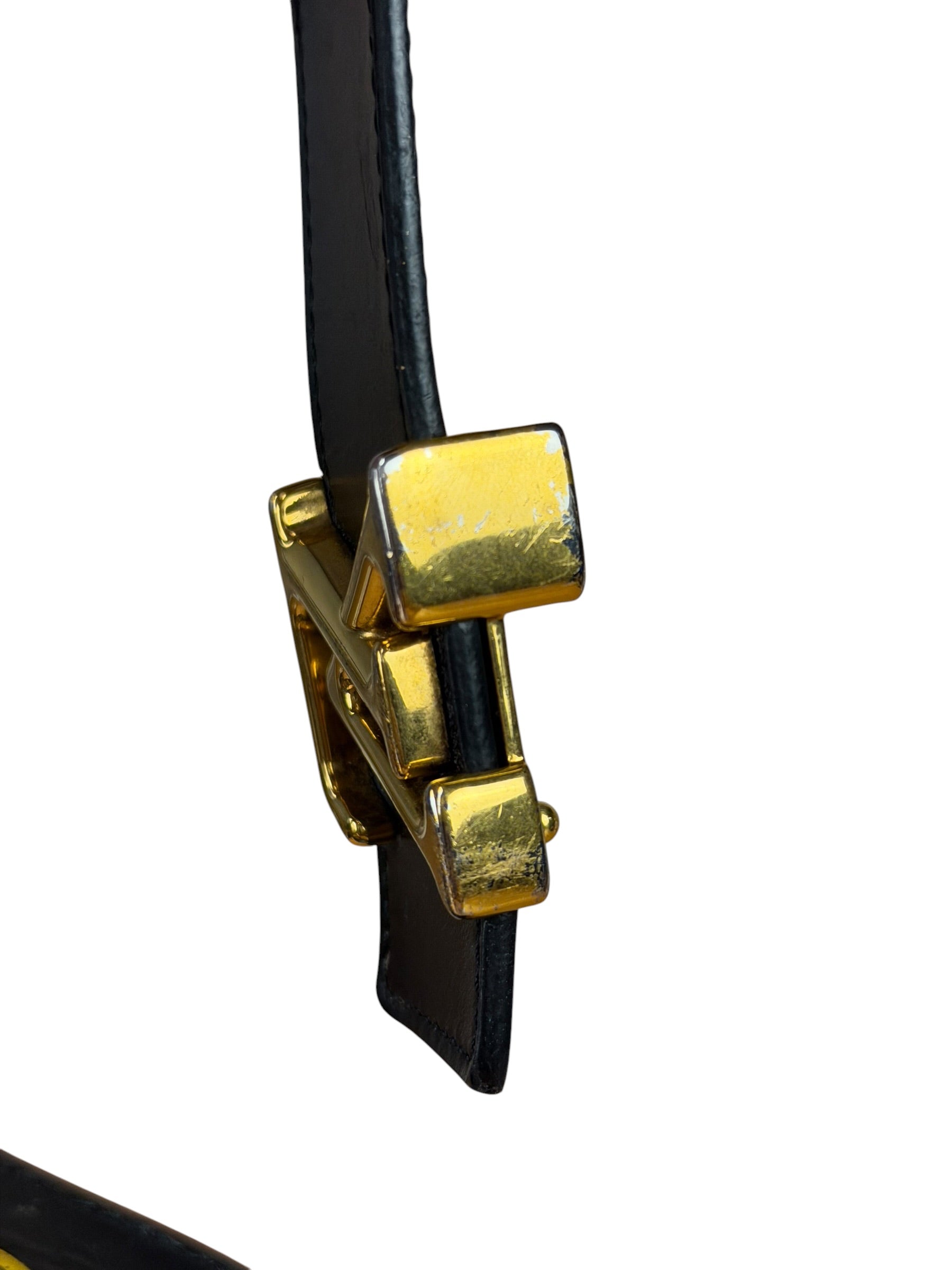 Louis Vuitton Black New Wave Belt