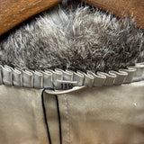 Gifu Mouhi Grey Rabbi Fur Coat