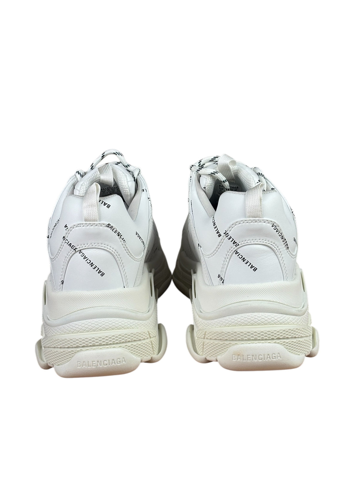Balencaiga Triple S Sneakers All Over Logo White