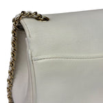 Chanel White Leather CC Mania Flap Bag 2019