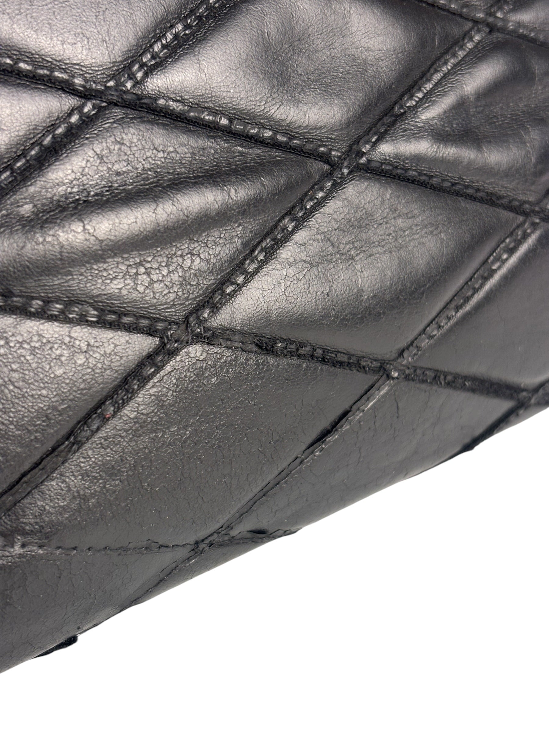 Louis Vuitton Black Quilted Lambskin Chain Flap Bag