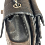 Chanel Black Lambskin Chocolate Bar Quilted Chain Shoulder Bag 2000