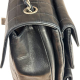Chanel Black Lambskin Chocolate Bar Quilted Chain Shoulder Bag 2000