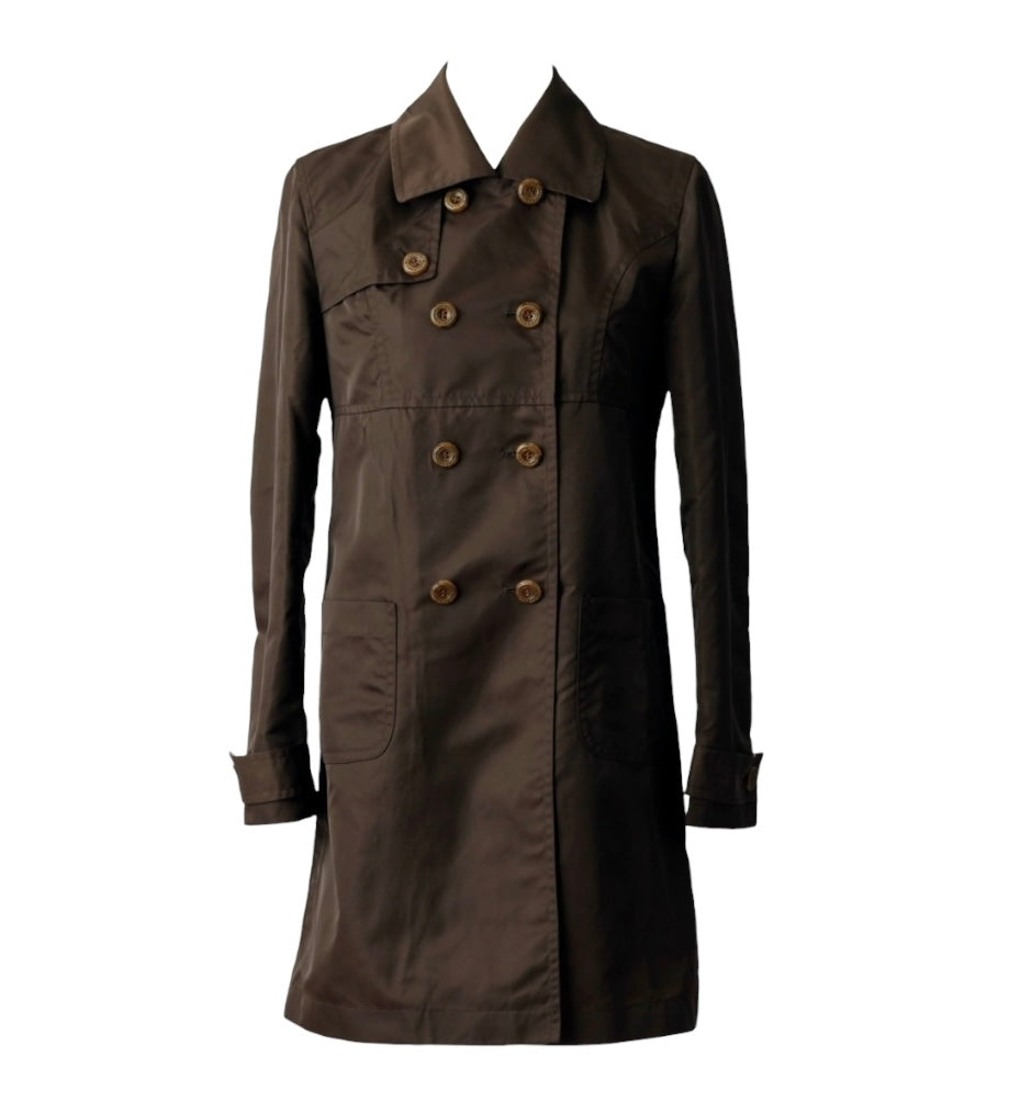 Burberry Vintage Dark Brown Waterproof Trench Coat