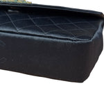 Chanel Black Quilted Satin Gripoix 1986