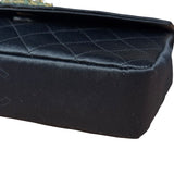 Chanel Black Quilted Satin Gripoix 1986