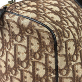 Christian Dior Brown Leather Trim Trotter Boston Bag