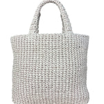 Prada Pink Raffia Woven Crochet Logo Tote Bag