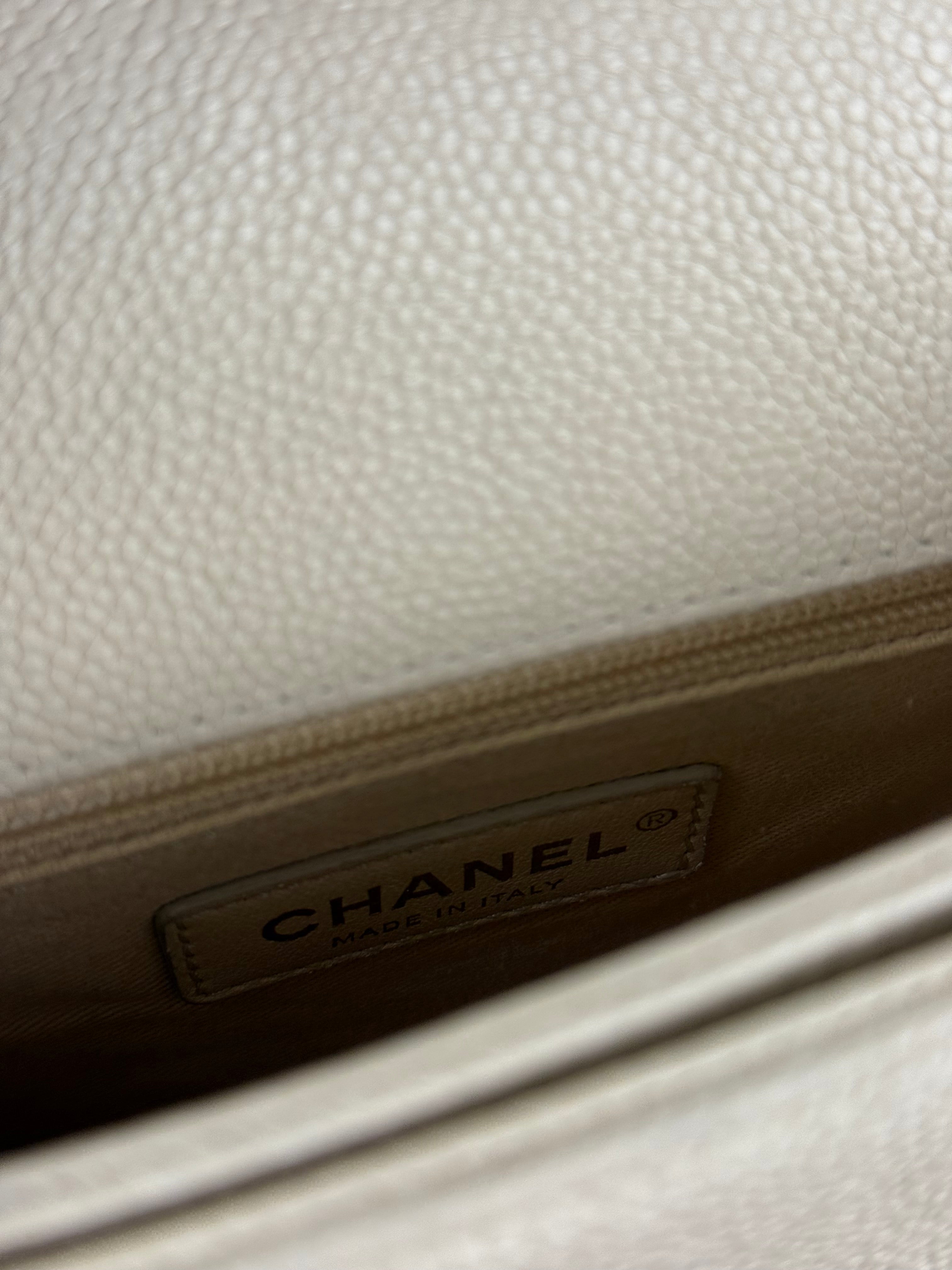 Chanel Ivory Caviar Quilted Coco Cuba Chain Top Handle Bag 2018