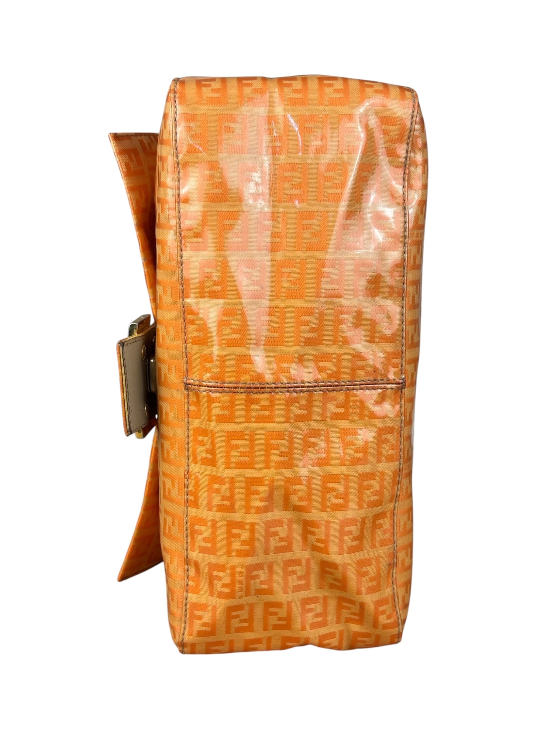 Fendi Orange Vinyl Mamma Baguette