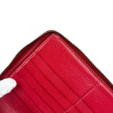 Hermes Rouge Epsom Leather Vintage Organizer Wallet