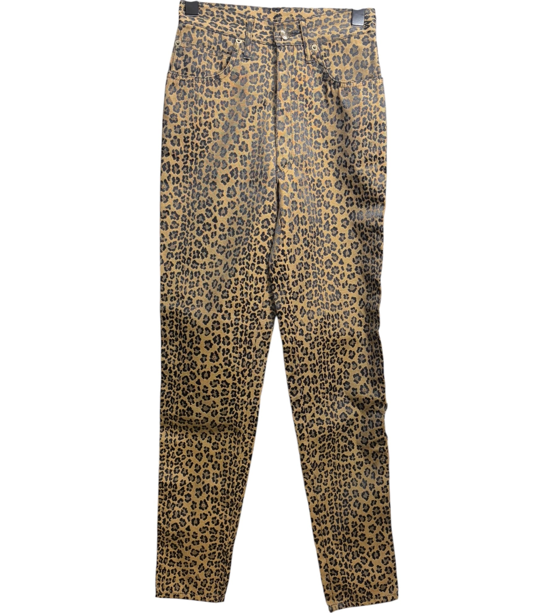 Fendi Vintage Leopard Print Straight Leg Jeans