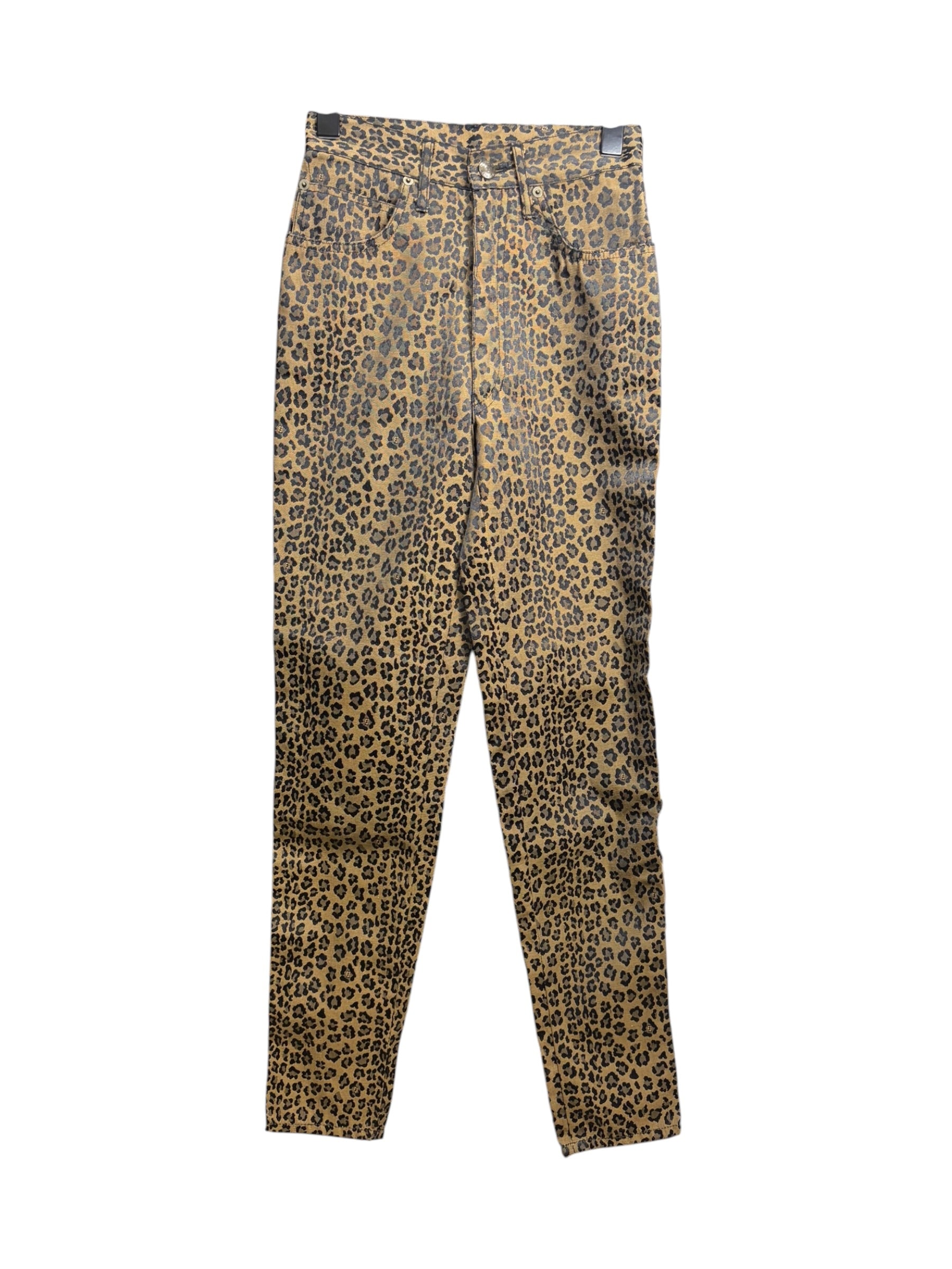 Fendi Vintage Leopard Print Straight Leg Jeans