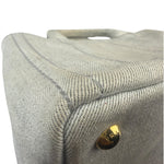 Prada Grey Denim Canapa Logo Tote