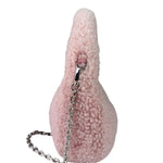 Miu Miu Pink Wool Teddy Two-Way Hobo Bag