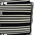 Chanel Black/White Leather Trim/Cloth Venise Biarritz Flap Bag 2019