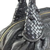 Fendi Vintage Black Leather Spy Hobo Bag
