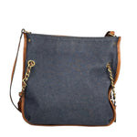 Chloe Dark Gray/Blue Harley Denim/Leather Crossbody Bag