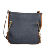Chloe Dark Gray/Blue Harley Denim/Leather Crossbody Bag