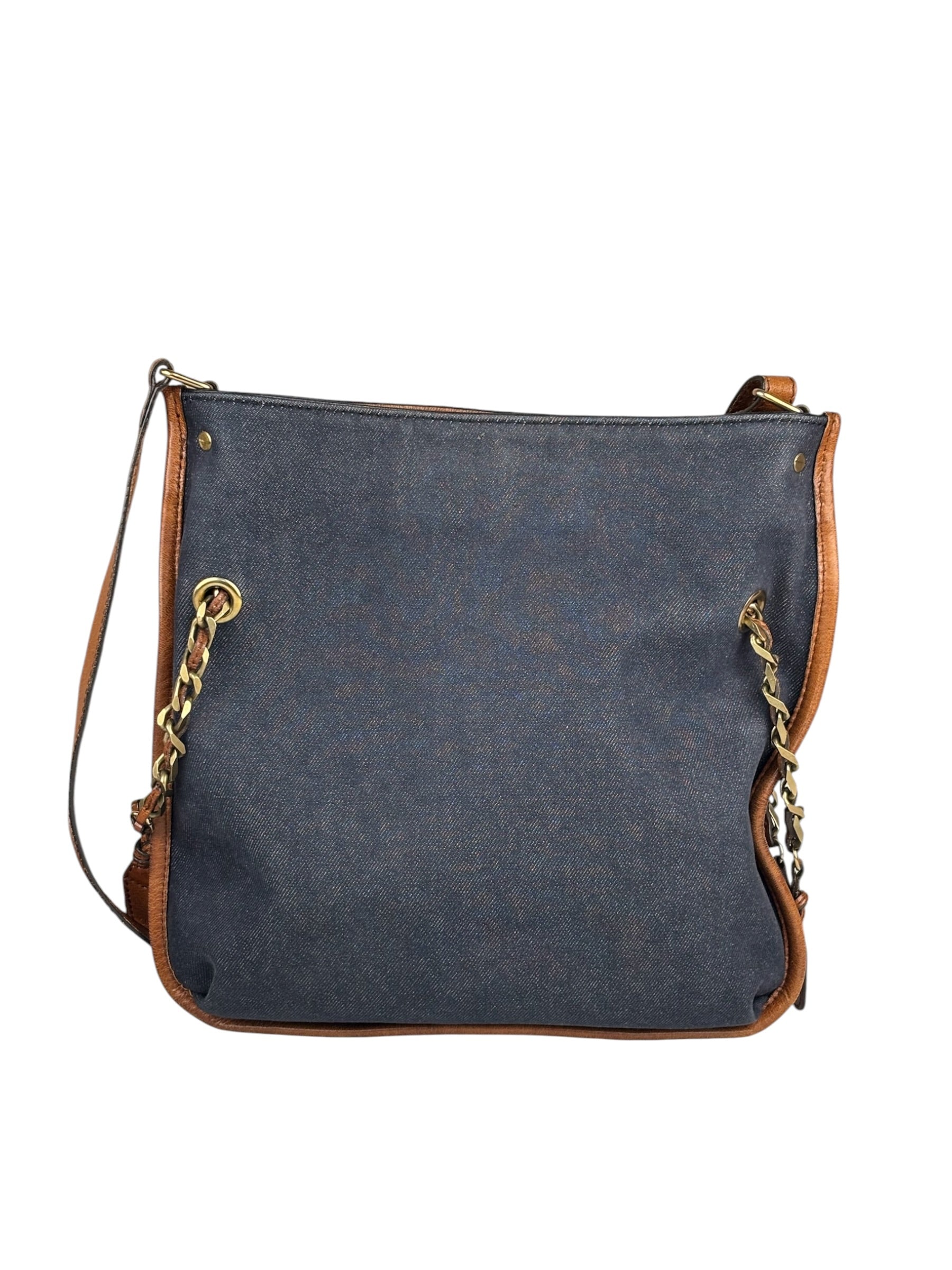 Chloe Dark Gray/Blue Harley Denim/Leather Crossbody Bag