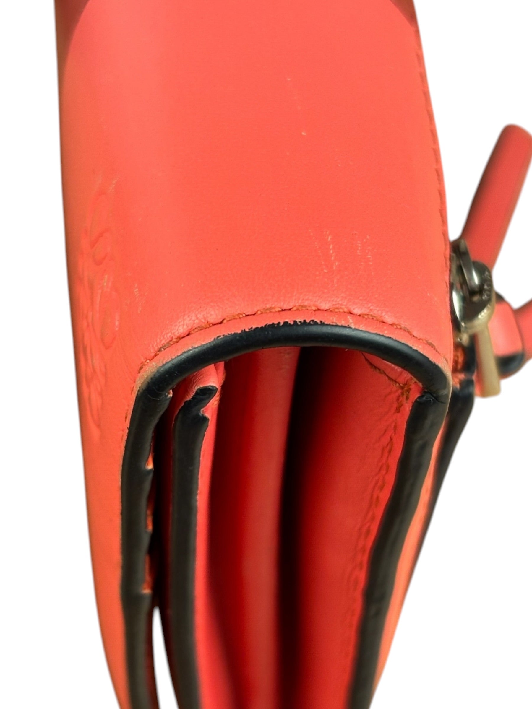 Loewe Red/Pink Leather Trifold Long Wallet