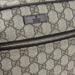 Gucci Brown Leather Trim Supreme Crossbody Bag