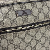 Gucci Brown Leather Trim Supreme Crossbody Bag
