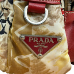 Prada Multicolor Nylon Leather Trim Shoulder Bag