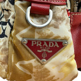 Prada Multicolor Nylon Leather Trim Shoulder Bag
