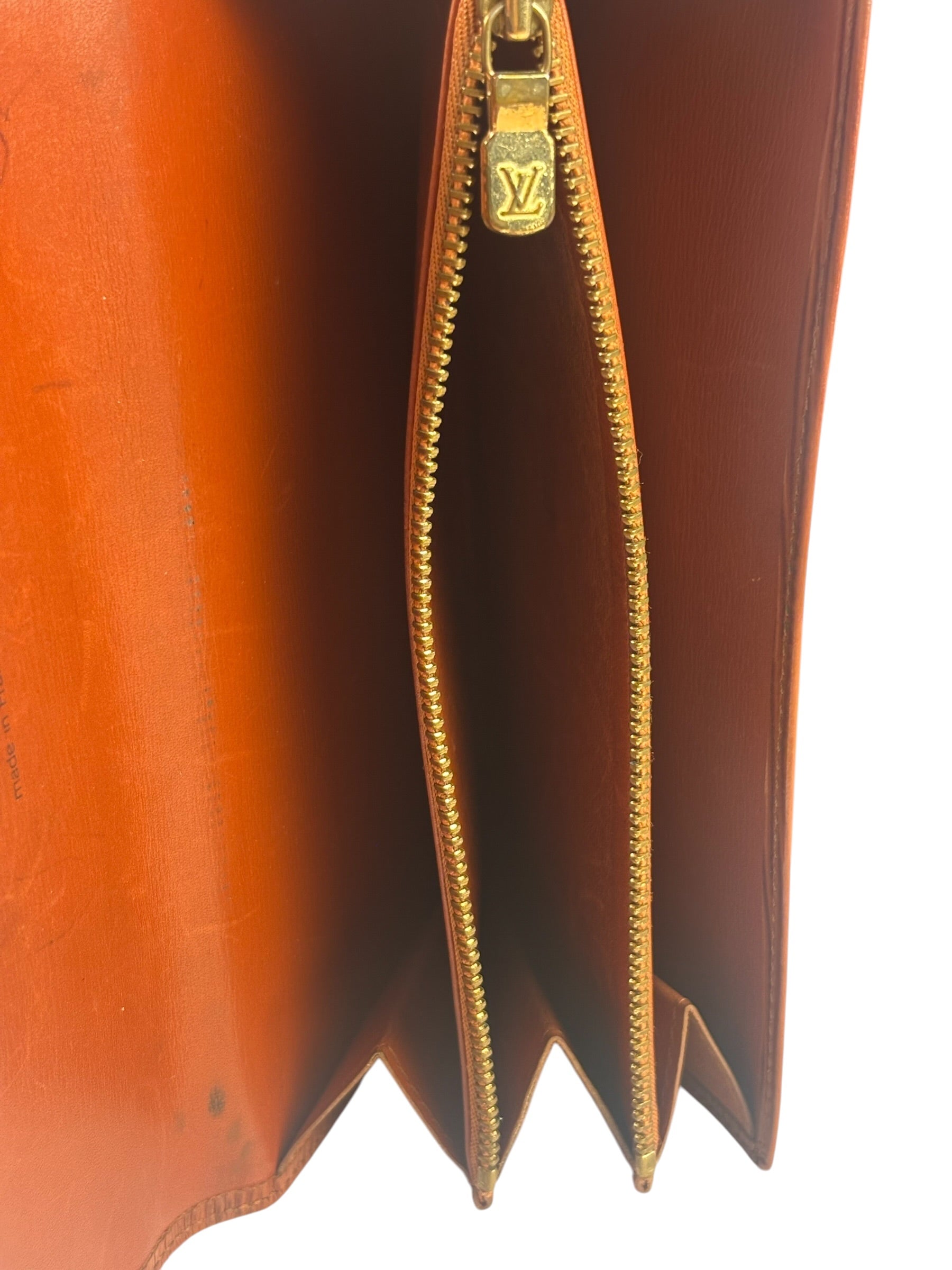 Louis Vuitton Orange Epi Leather Sarah Long Flap Wallet