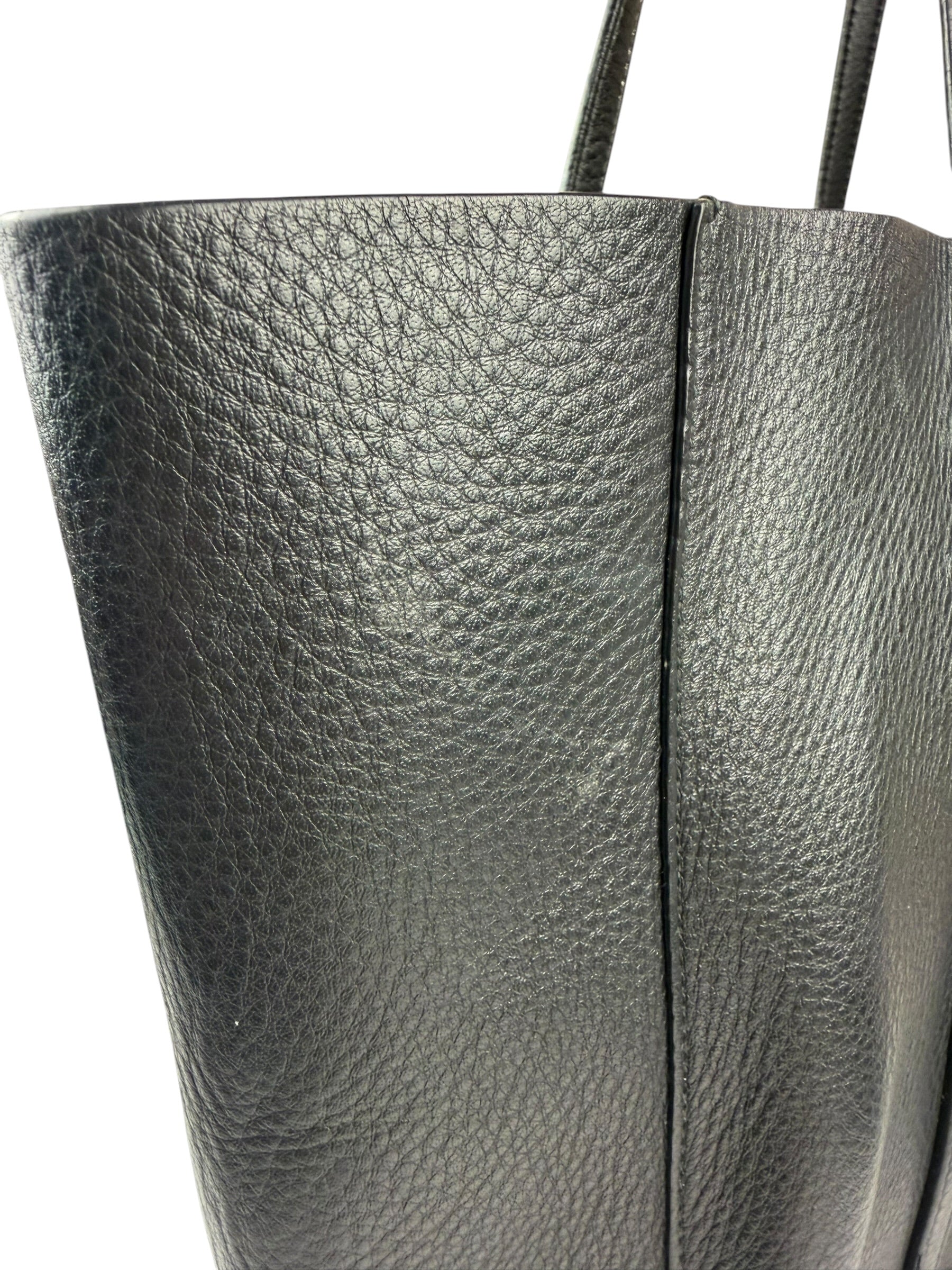 Balenciaga Black Leather Tote Bag