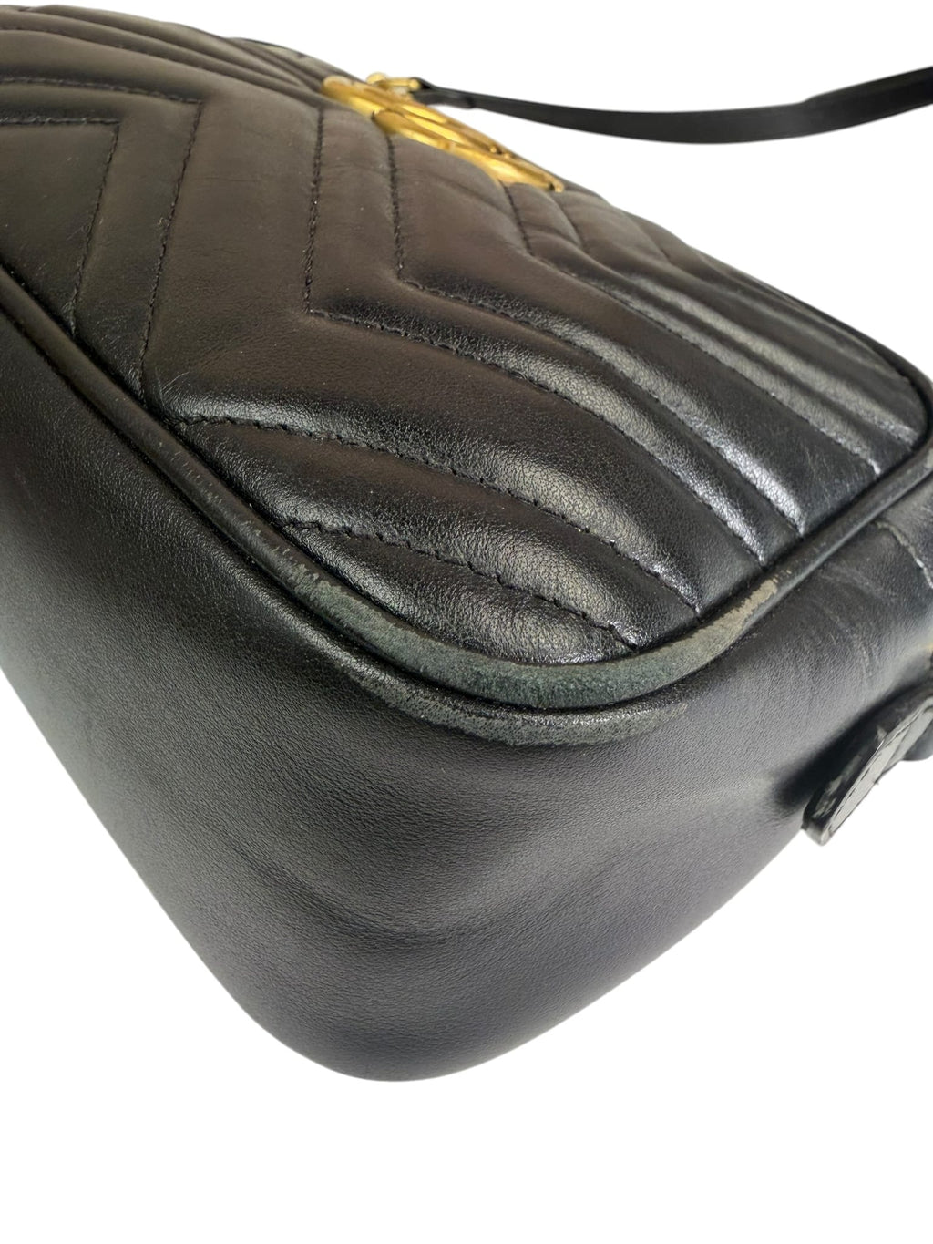Gucci Black Leather Mormont Matelassè Camera Bag