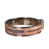 Hermes Palladium Plated Charniere Enamel Bangle PM