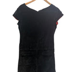 JPG Black Sheath Zipper Mini Short Sleeve Dress