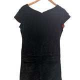 JPG Black Sheath Zipper Mini Short Sleeve Dress
