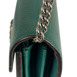 Gucci Green Leather Crystal Embellished Dionysus Chain Bag